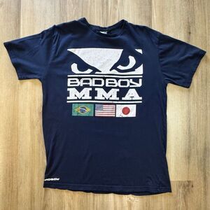 Bad Boy MMA Fightwear Navy Blue Shirt Size XL UFC Training Performance Legacy